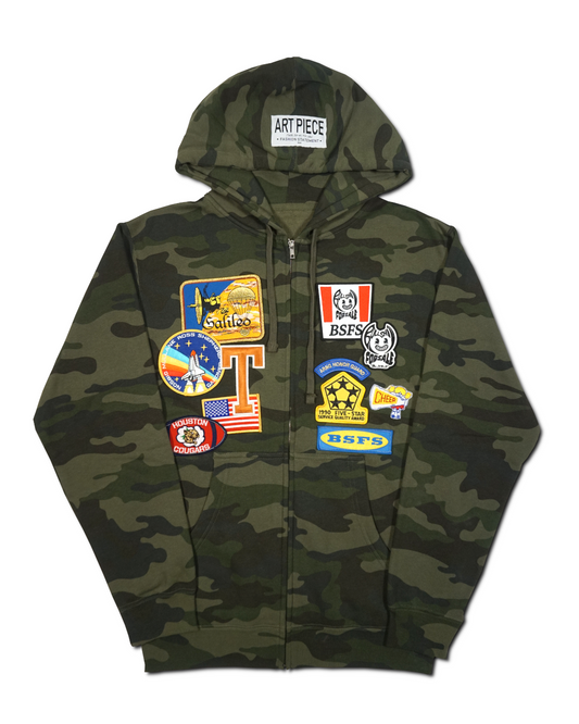 1OF1 Patch Work Camo Hoodie 005